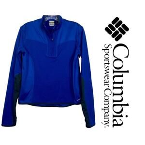 COLUMBIA TITANIUM HALF ZIP POLYESTER PULLOVER SZ S
